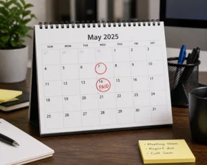 Calendar-Showing-Week-Paid